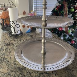 Silver Cup Cake Stand 