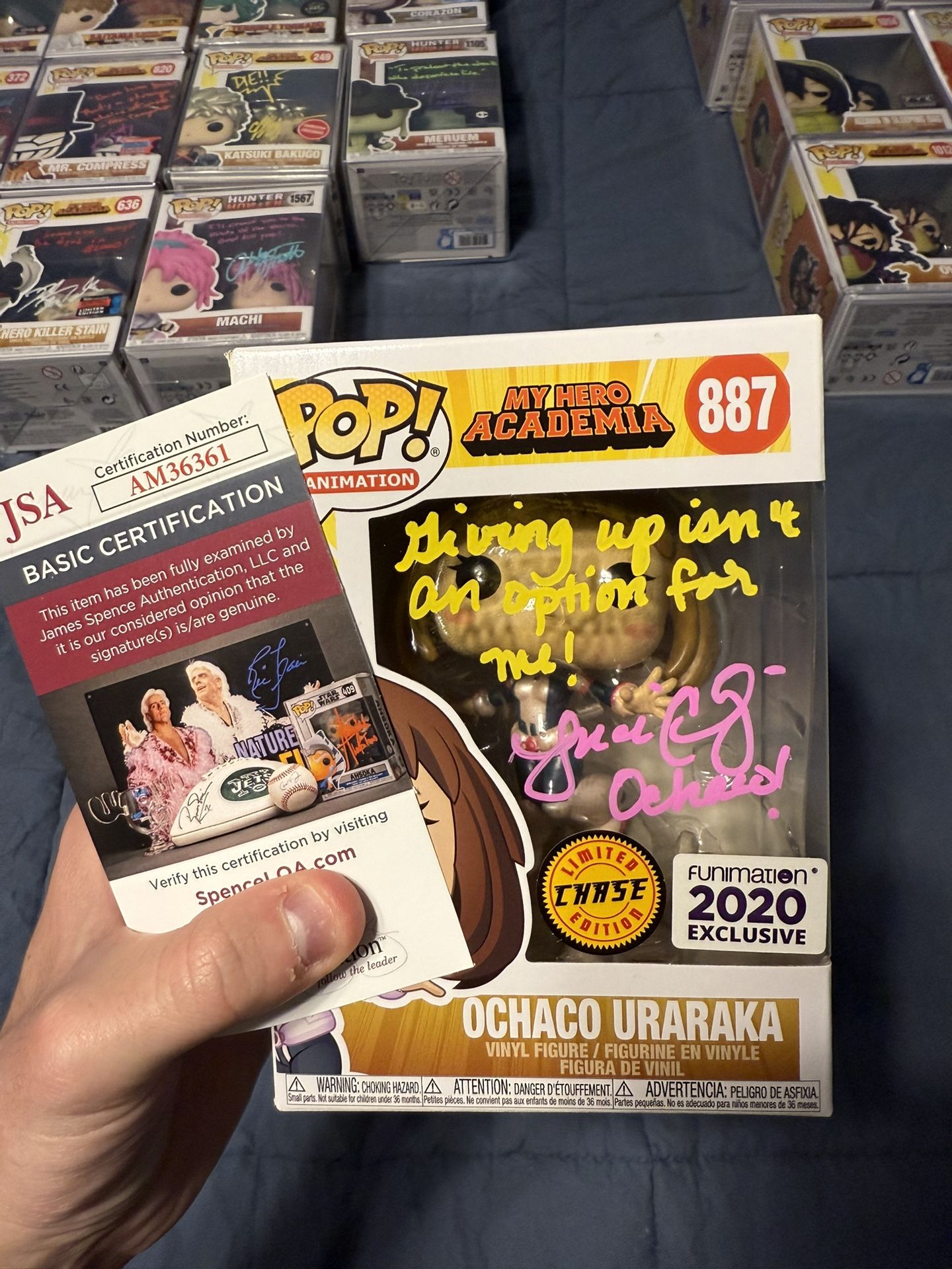 Funko Pop! Ochaco Uraraka Chase SIGNED  #887 | Funimation 2020 Exclusive