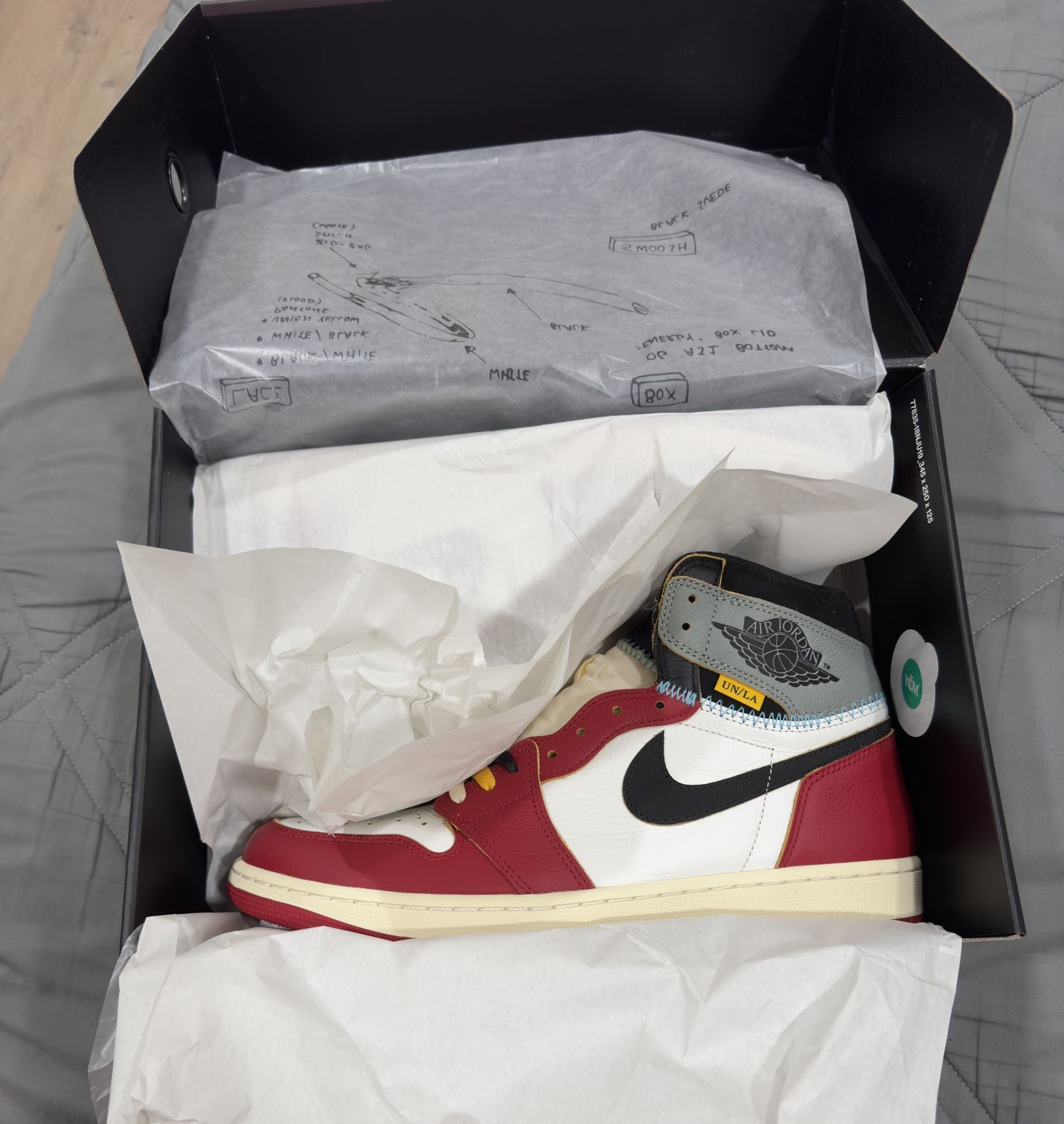 Jordan 1 Union LA Chicago Shadow Size 13 M/14.5 W
