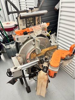 RIDGID miter saw with stand