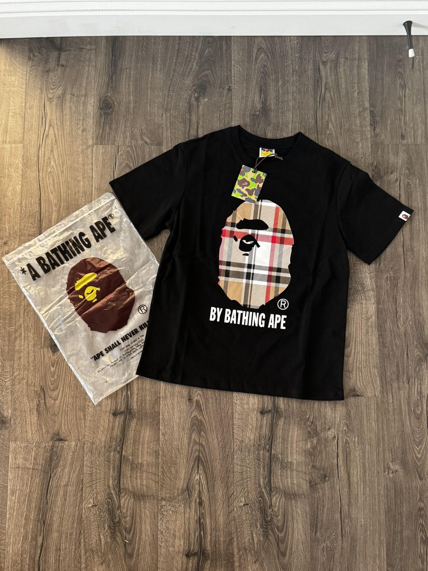 Bape X Burberry Black Tshirt 