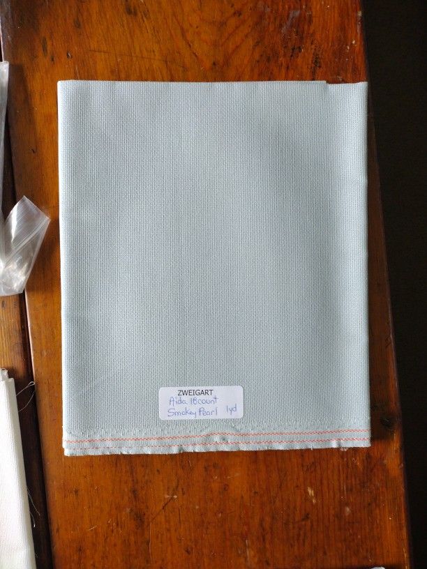 Lot Of 10, 1 Yard Cuts Of Zweigart 18ct Aida In 10 Different Colors, Cross Stitch, Embroidery, Full Yards 36x43in