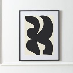 Safavieh “Poet’s Pen” Framed Wall Art – 24x30” Antique Ivory / Black (NEW)