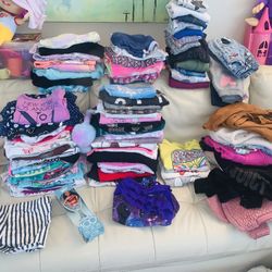Large Lot Of Size 5T Girls Clothing 