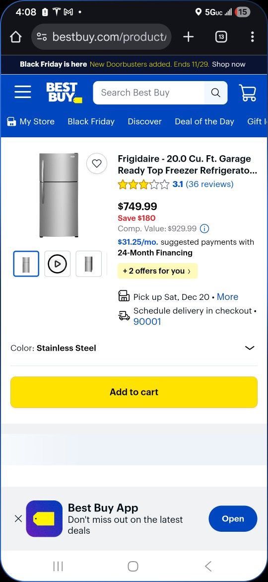Frigidaire Refrigerator USED 
