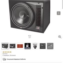 12 Subwoofer With Enclosure And Grill Guard Rockford Fosgate P3 OBO