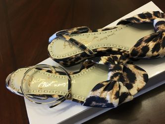 Brand New Leopard Sandal Size 5.5 US Women / 36.5 EU Authentic 100%