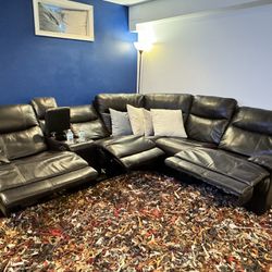 Genuine Leather Recliner Sectional $850 OBO
