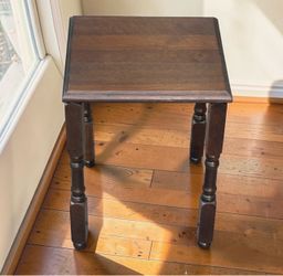 Beautiful Small Wooden Side Table - 12x12x15
