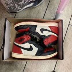 Jordan 1 High Bred Toe Size 10 Pre Owned Authenticity Guaranteed 