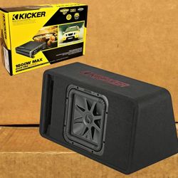 🚨 BLACK FRIDAY 🚨 Kicker Solo-Baric 12" Dual Voice Coil Subwoofer Ported Box Mono Amplifier 1200 Watts Package 🚨 No Credit Needed 🚨 
