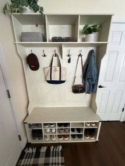 Entry Way Bench and Wall Storage