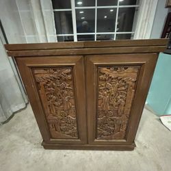 Antique Chinese Wooden Bar Hand Carved