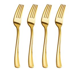 Gold plastic forks (300 pack)
