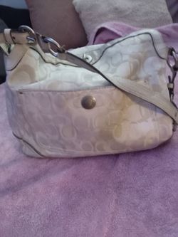 Coach Handbag White  #10143