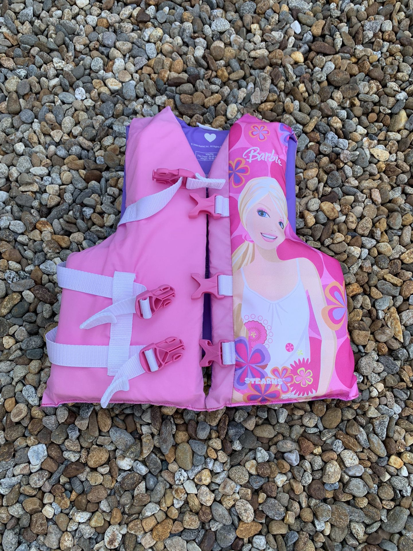 Stearns Mattel Barbie Ski Vest Life Jacket Flotation Device Size Youth