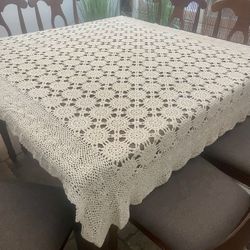 Vintage Crocheted Tablecloth