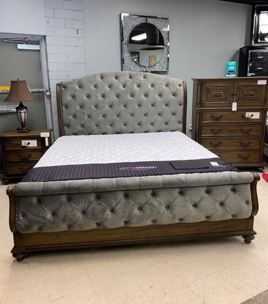 Brand New Bedroom Set Queen/King Bed Dresser Nightstand and Mirror Chest Options rachelle 