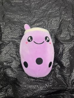 Purple boba plushie