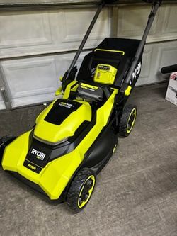 Riobi 40V HP Brushless 21 in. Cordless Battery Walk Behind Push Lawn Mower with 8.0 Ah Battery and Charger