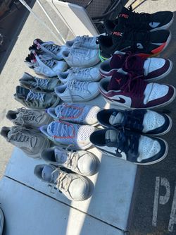 Shoes bundle 10 pairs Jordans;Nikes;Lacoste;adidas $85 for all of them together