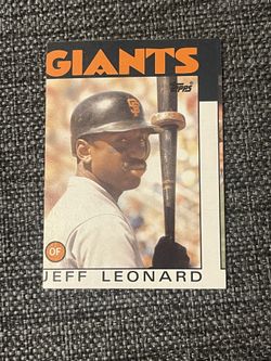 1986 Topps #490 Jeff Leonard San Francisco Giants Baseball Card-Misprint *Rare*