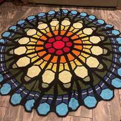 Cathedral Rose crochet Blanket