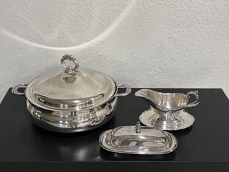 Silver Plated Serving Collection- 3 Pieces