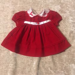 Baby Red Holiday Dress Size 3 Months 