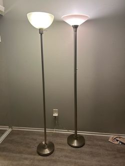 Floor lamps stainless steel great condition Sherman Oaks moving sale