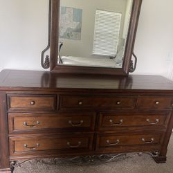 Vintage Wood Dresser 