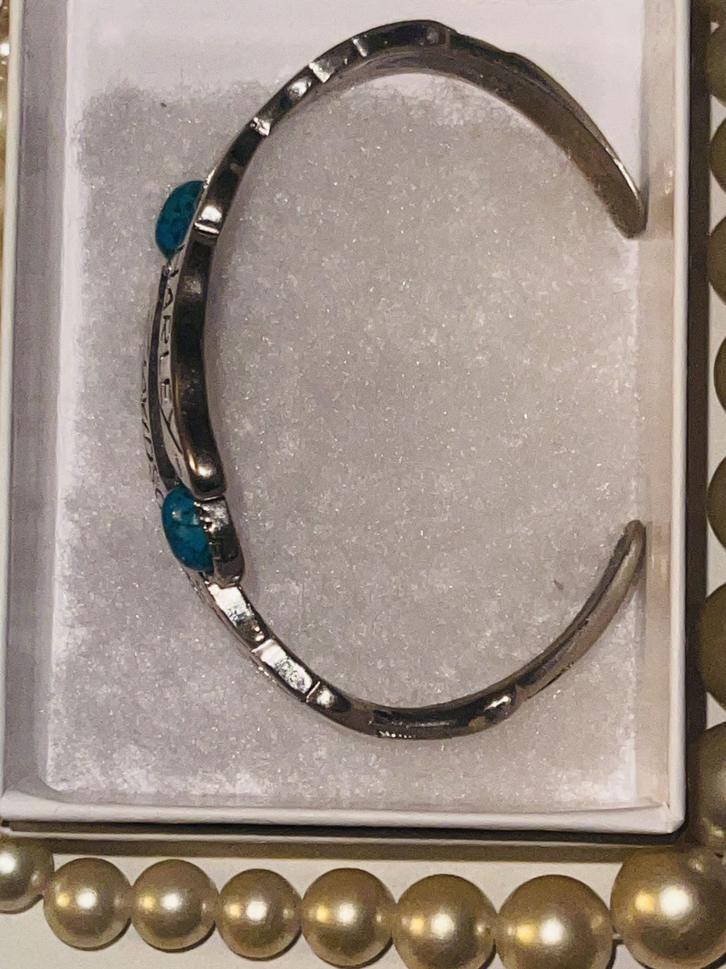 Silver- Turquoise Harley Davidson Bracelet