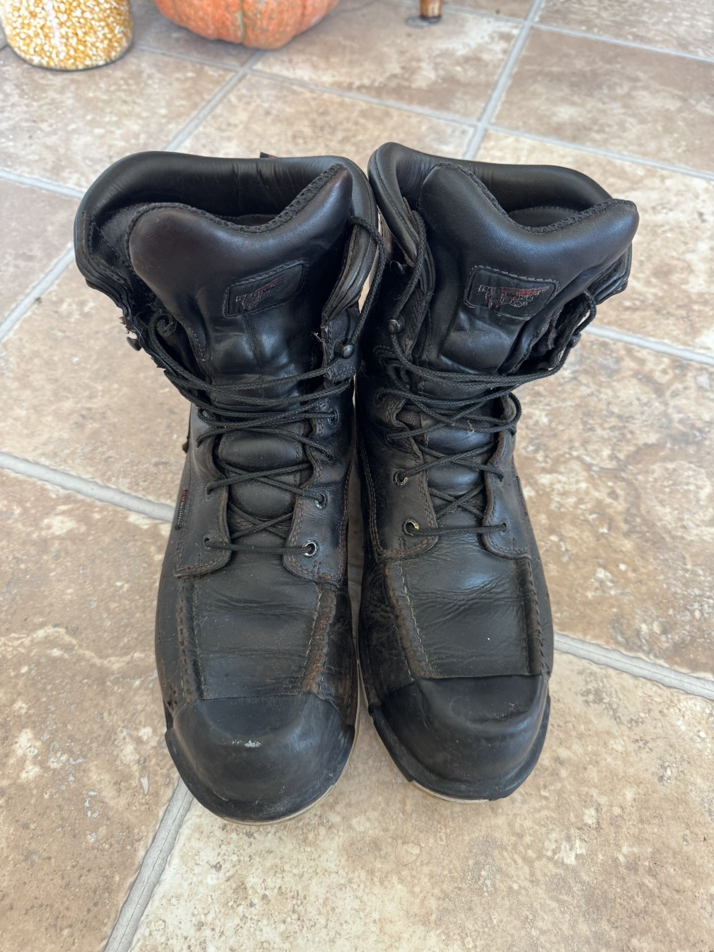 Red Wings Work Boots Black Size 10.5