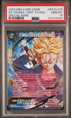 Dragon Ball Super SS Trunks Self-Taught Traditional Technique BT23-015 PSA 10
