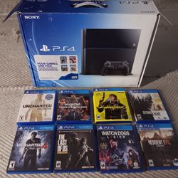Ps4 500GB ExL Cond 8 Games 1 Ctrl+charger$135