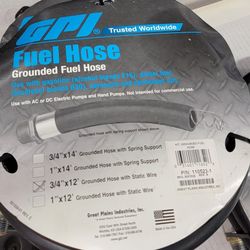 NEW GPI 110523-1 3/4" x 12' Fuel Hose Kit w/ Static Wire