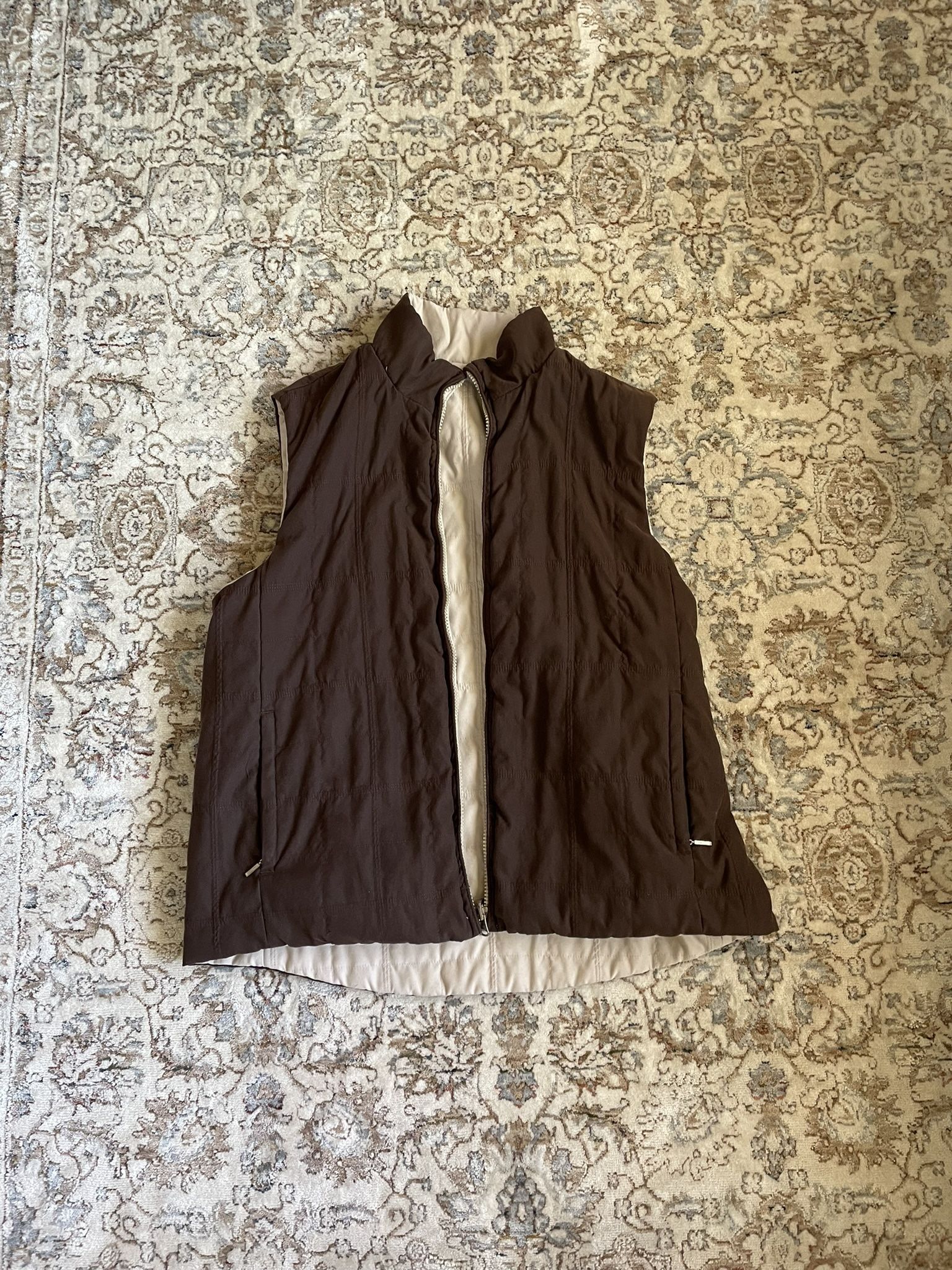 Brown/beige Reversible Vest