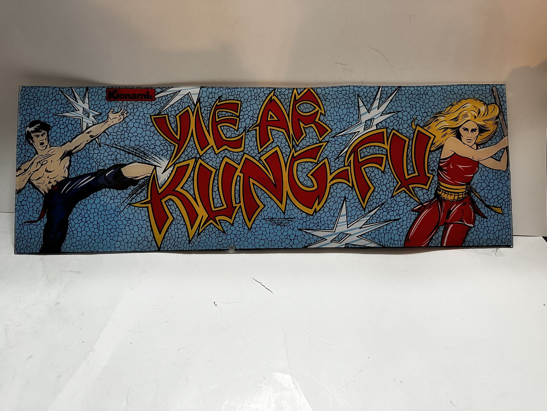 Yie Ar Kung-Fu Arcade Marquee 23" x 7 1/7"