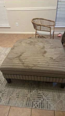 Square Fabric Ottoman