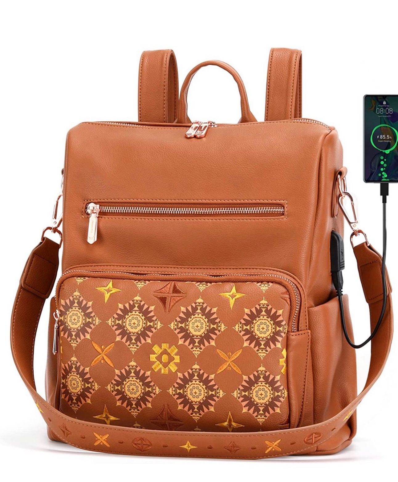 Brand New Stylish and versatile backpack purse for women and girls. Large size with multiple compartments—perfect for school, travel, or everyday use.