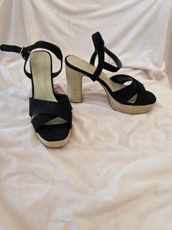 Black And Beige Heels