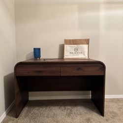 Dark Wood Computer Desk