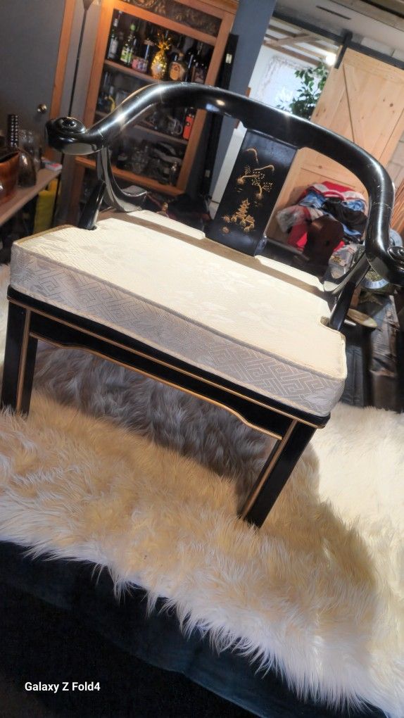 Oriental Black Laquer Chair