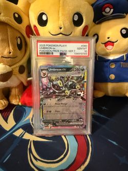 Pokemon Prismatic Evolutions Umbreon Play Stamp PSA 10 (FS/FT)