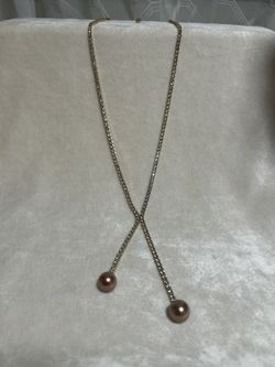 Costume Crystal Lavaliere Necklace Well Constructed. 