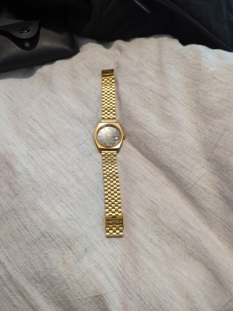 Nixon Spitfire Gold Watch