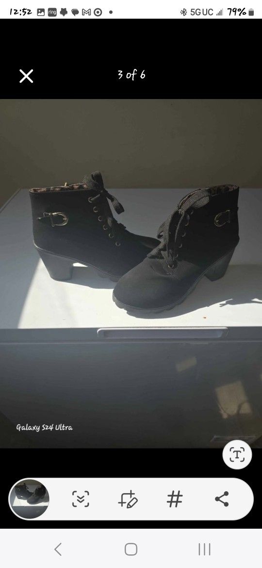 NEW Black Boots Sz 8