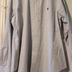 Ralph Lauren Men's Long Sleeve Button-Front Shirt 