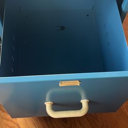 Metal Blue Filing Cabinet 