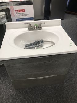 24” vanity with top and mirror